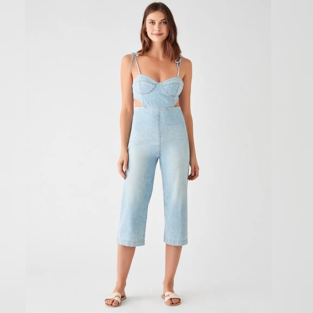 DL1961 Hepburn Jumpsuit Ibiza Wash Corset Top XS